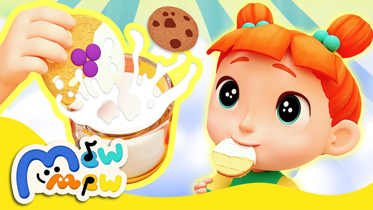 THE BEST Milk & Cookies🥛 & 🍪 = 🤍 Snack Time Song! Fun Songs for Kids - MewMew Family Songs
