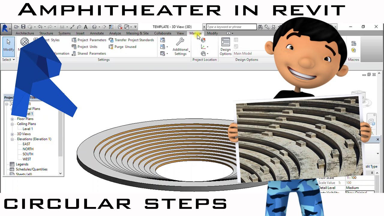 AMPHITHEATRE IS REVIT | CIRCULAR STEP | CONTOUR STEP DESIGN | REVIT TUTORIAL