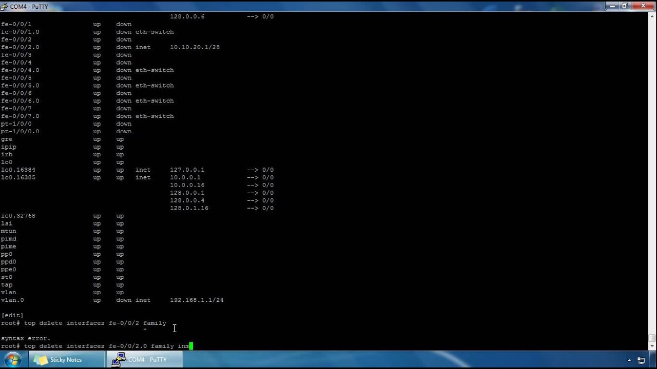 Juniper SRX Firewall (Junos) Configuring Layer 2 & 3 Interfaces and Static Routes