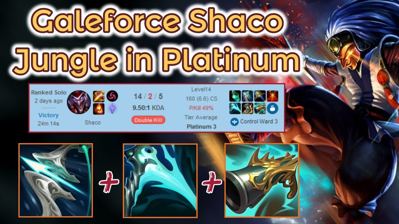 Galeforce Shaco Jungle smurfing in Platinum - S11 [League of Legends] Full Gameplay - Infernal Shaco