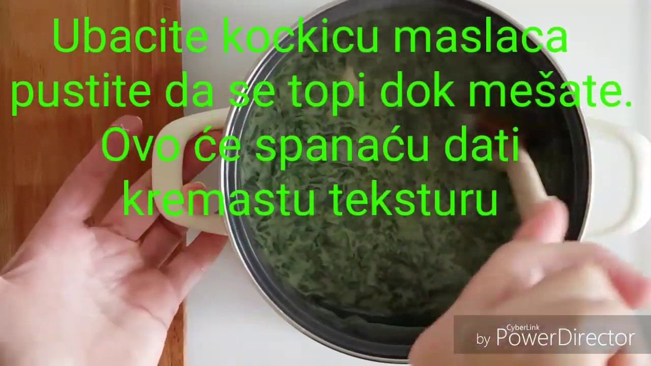 Spanać sa mlekom i belim lukom