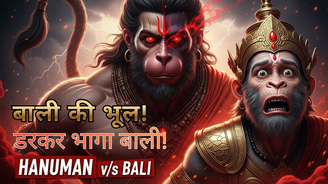 हनुमान जी का विकराल रूप देख डरकर भागा बाली! | Hanuman vs Bali #hanuman #facts #ramayan