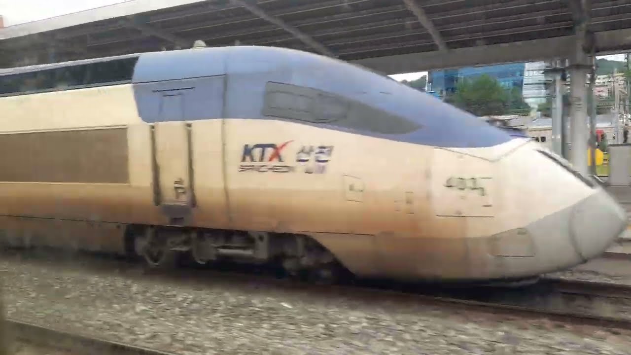 Arriving into Seoul Station on a KTX Train.
