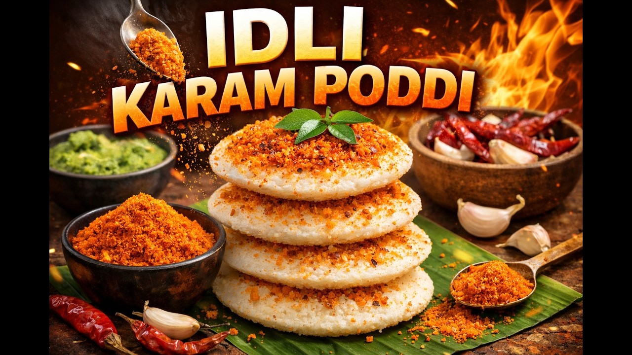 Idli Karam Poddi Recipe in 5 Minutes 🔥 Easy South Indian Podi Recipe
