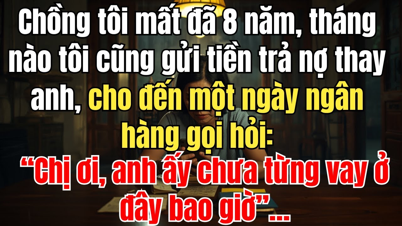 Chồng mất 8 năm, tháng nào tôi cũng trả nợ thay… đến khi ngân hàng nói: “Anh ấy chưa từng vay”