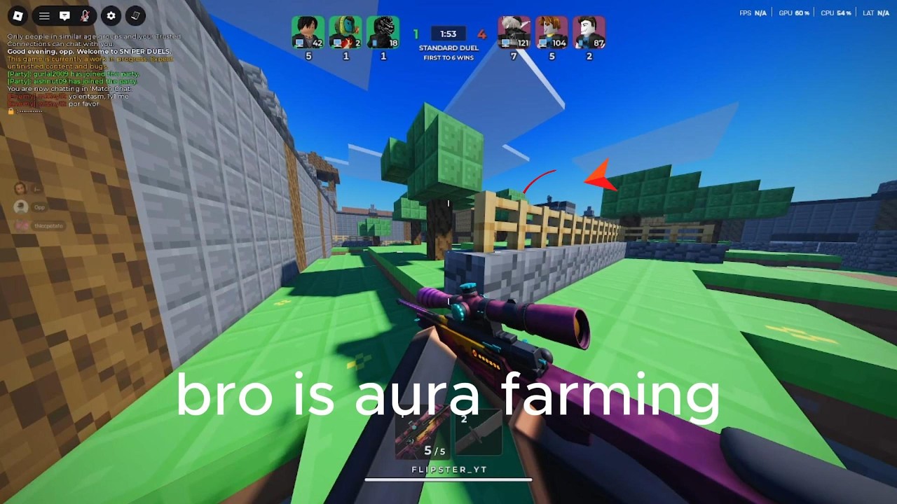 We washed fr (roblox sniper duels)