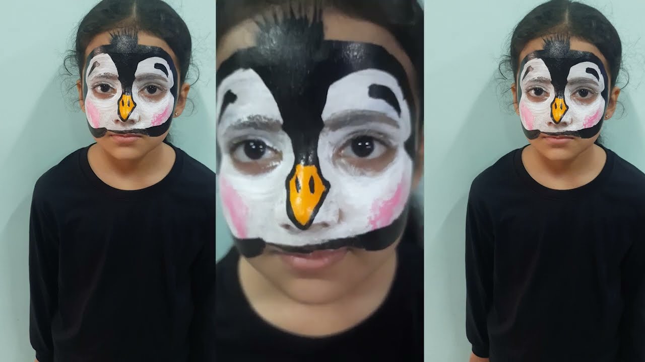 DIY Penguin Face Painting Ideas | Creative Penguin Face Painting ideas for kids and Adults