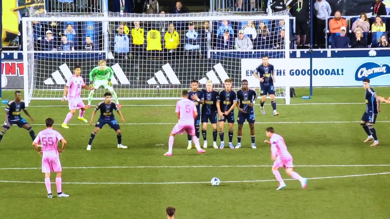 Lionel Messi vs Philadelphia Union | CRAZY FREE KICK GOAL