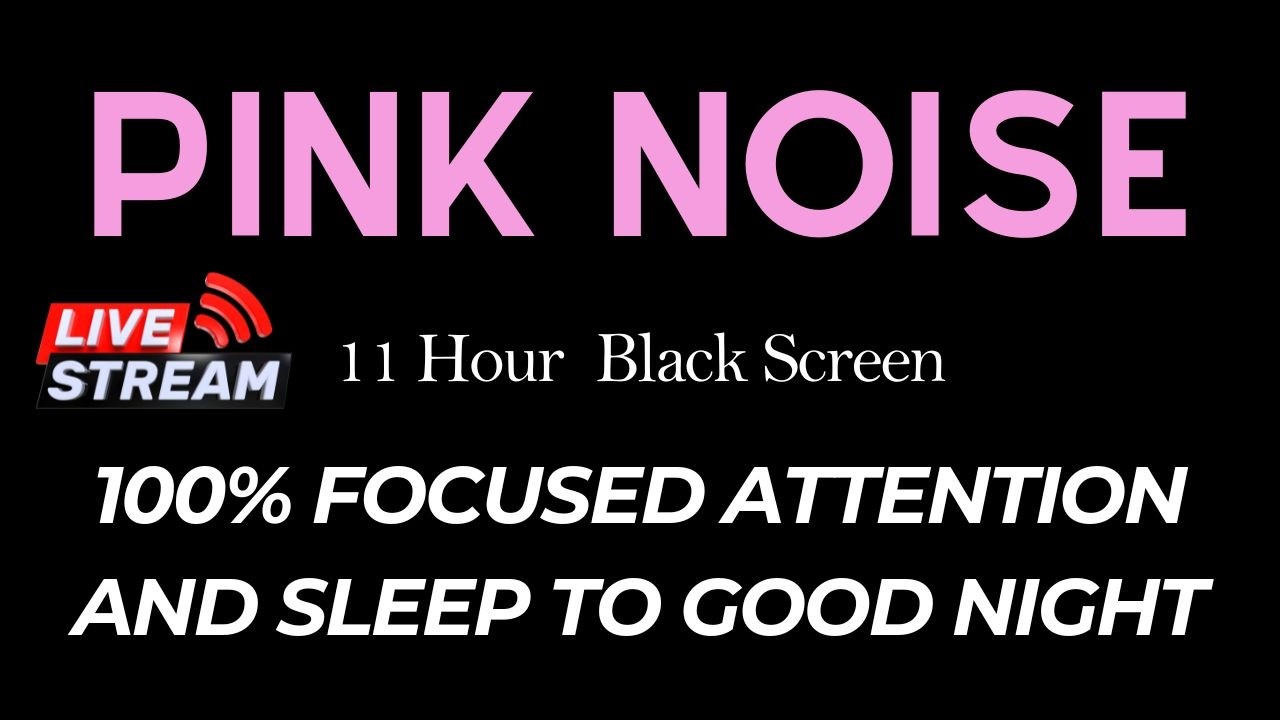 Indulge in Deep Sleep & Stress Relief with PINK NOISE | Black Screen for Ultimate Relaxation, Focus