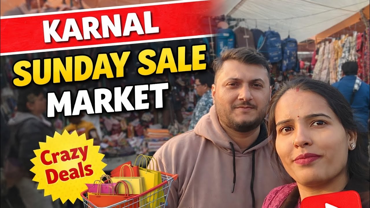 Karnal Sunday Sale Market ! Karnal cheapest market ! #vlog #karnal