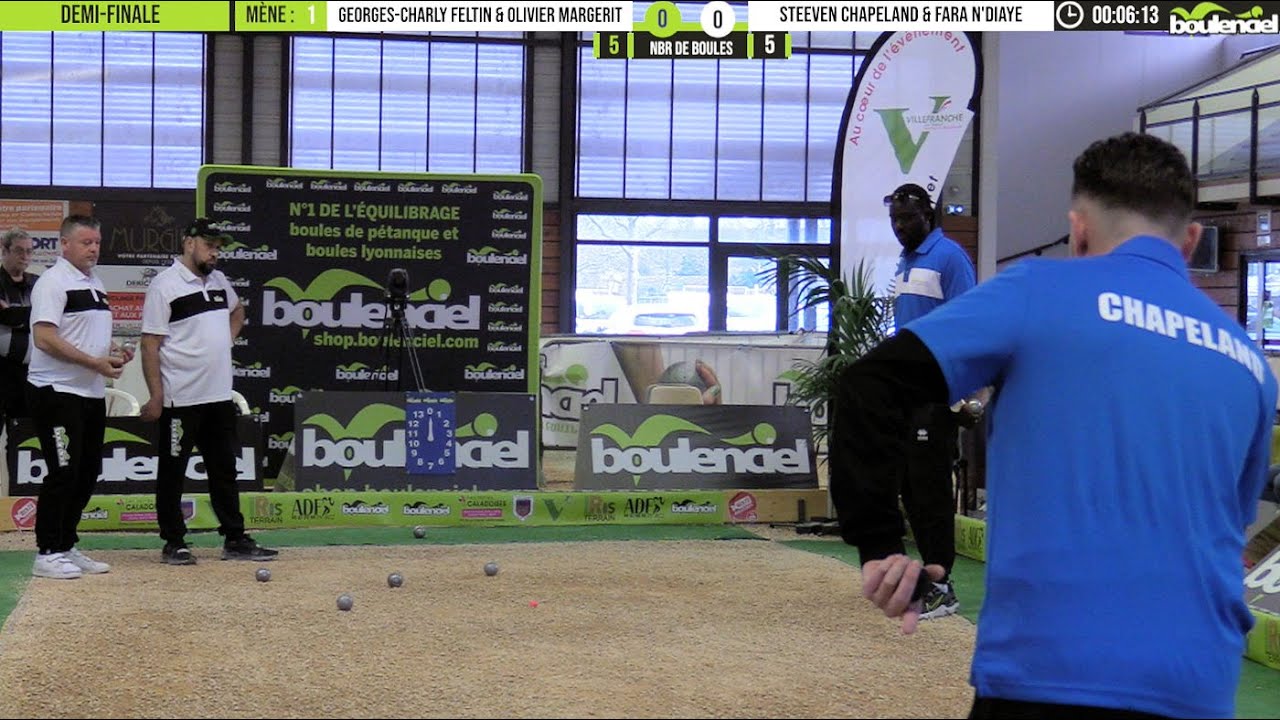 S CHAPELAND & F N'DIAYE vs Charly FELTIN & O MARGERIT : Demi-finale doublette pétanque Boulenciel