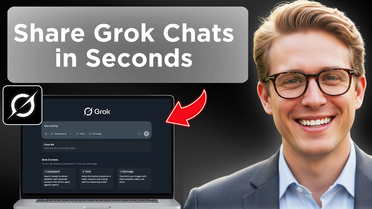 Как делиться чатами за считанные секунды с помощью Grok AI (работает с 2025 года)