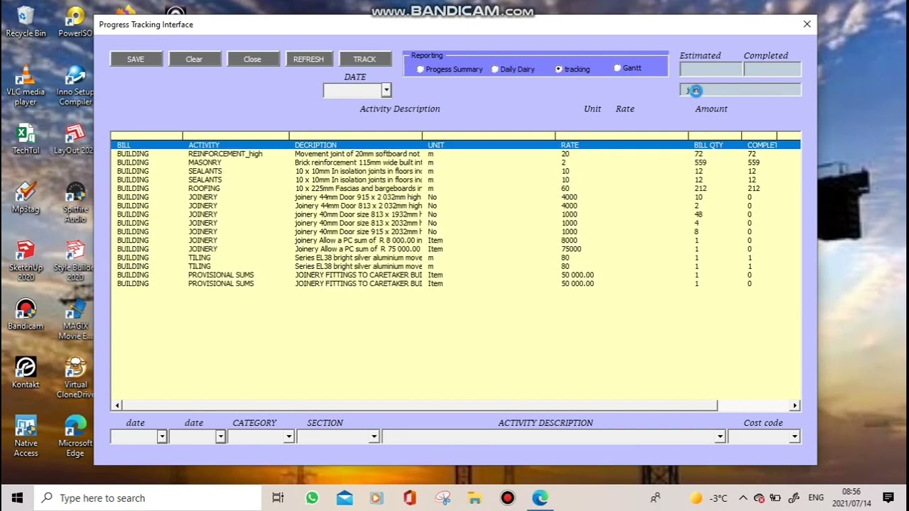 Advanced BOQ Tracking