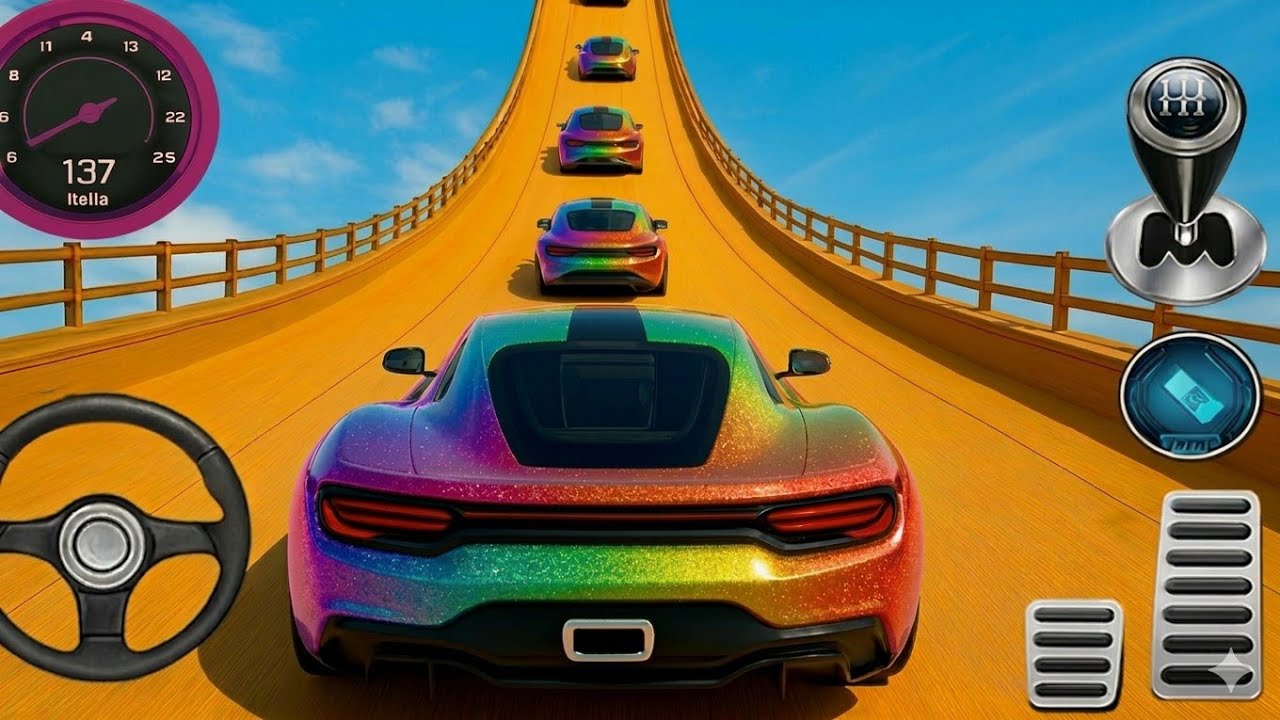 Mega Ramp Monster Car Racing 3D - Extreme Car Stunts - Android Gameplay