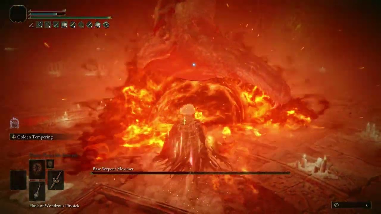 Elden RIng Messmer No Hit Test vid(Ornamental Staraight Sword)