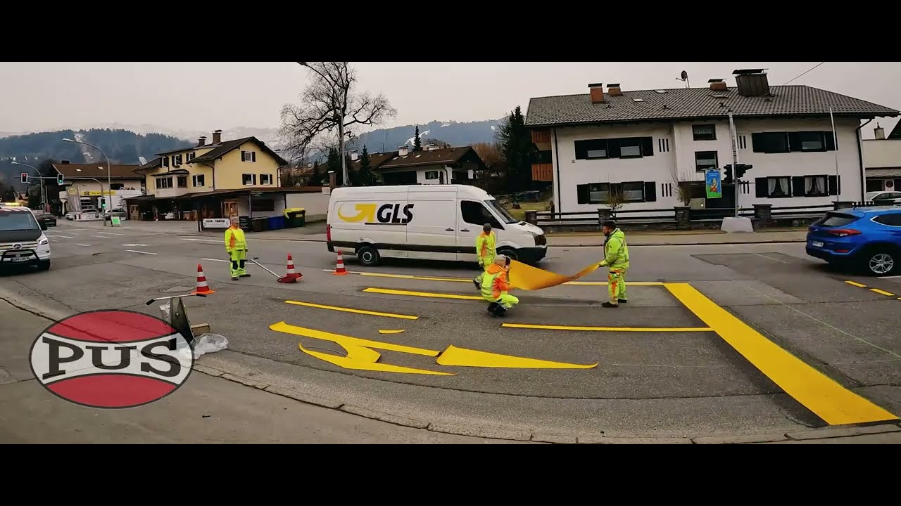 Gelbmarkierung für Kreuzungsumlegung