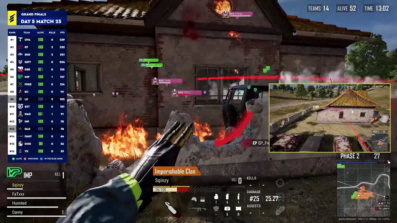 Něco málo ze SAZKA eLEAGUE PUBG Grand Finále (BO 25) Mapy 21-25
