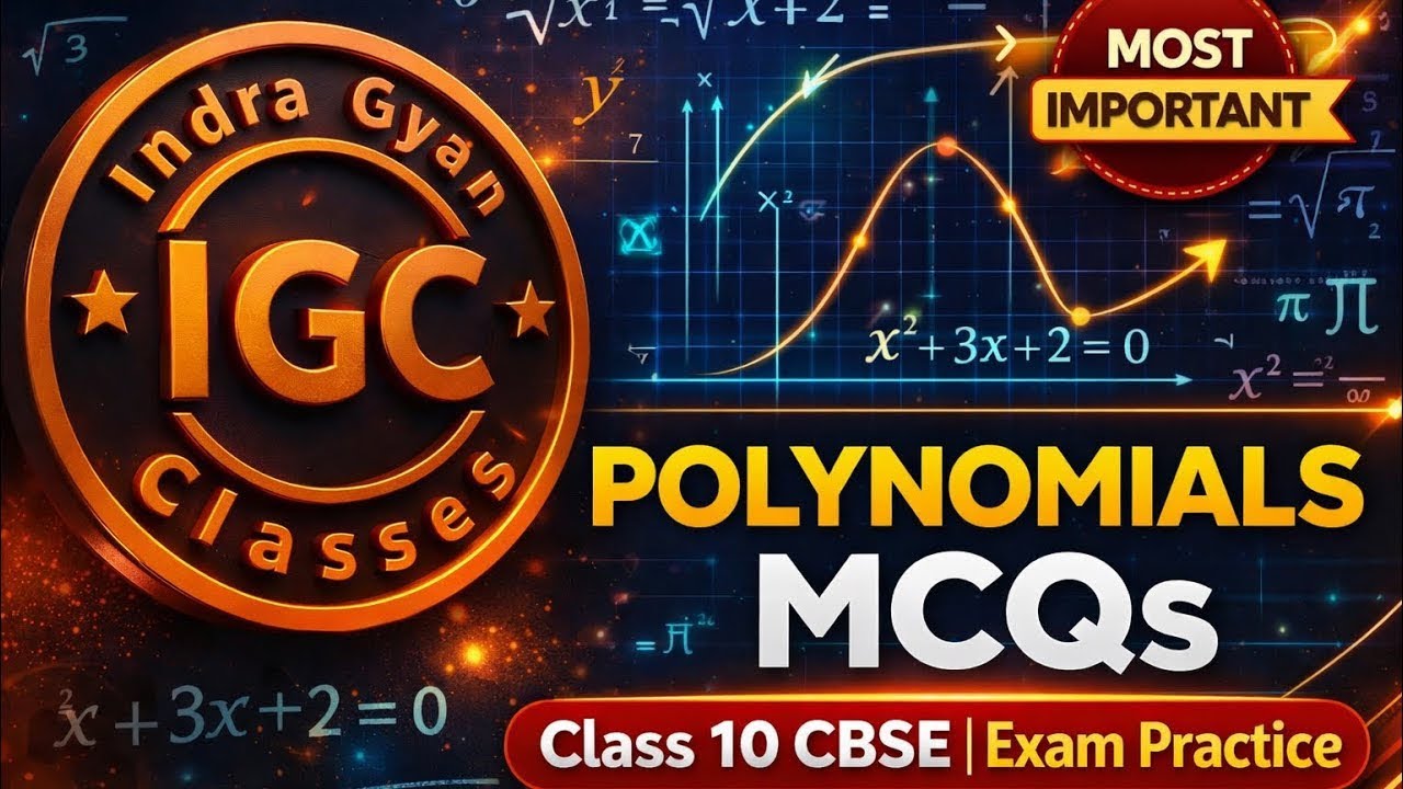 Polynomials | MCQs | RD type | Class-10 | CBSE | Academics
