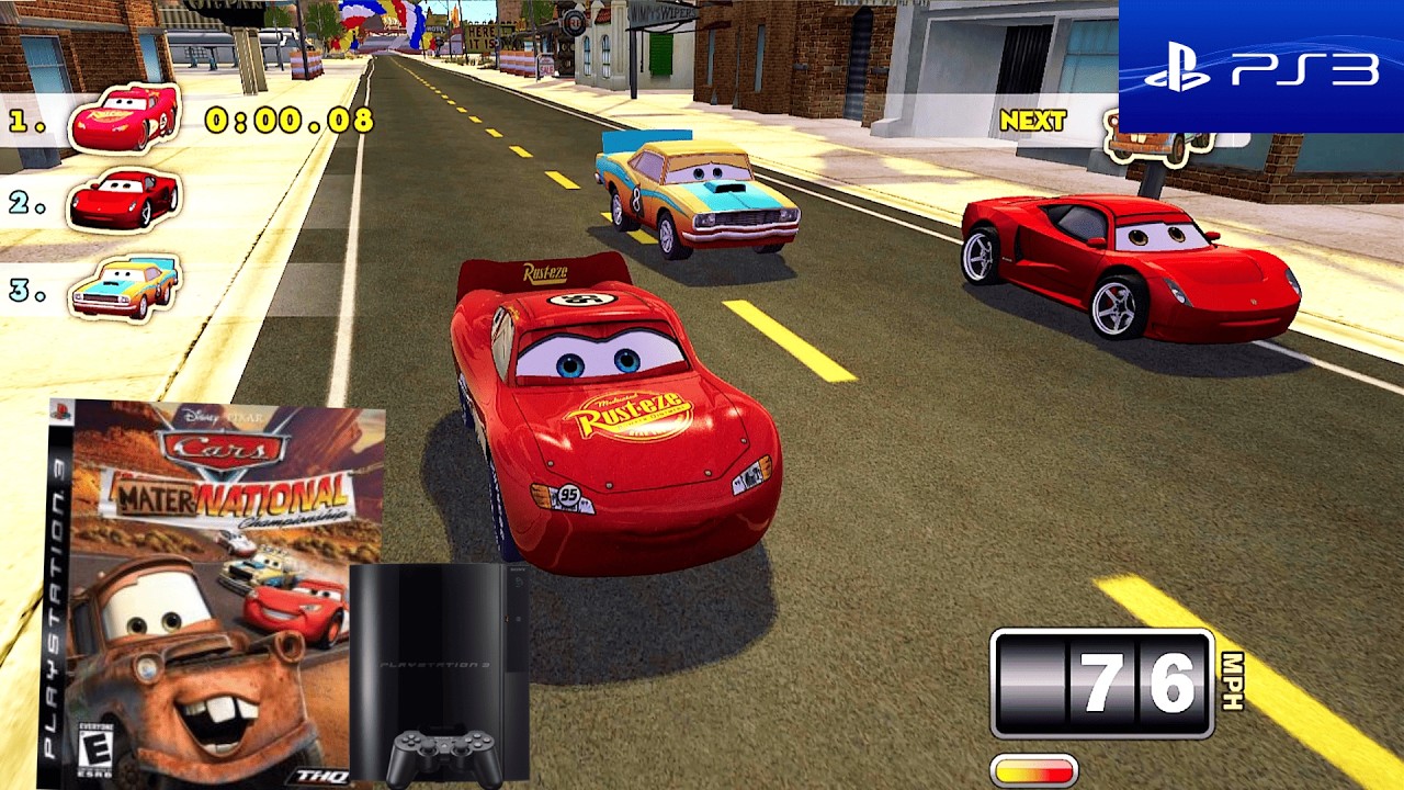 Disney/Pixar Cars Mater-National Championship (2007) Sony PlayStation 3 (PS3) Gameplay #2 in HD