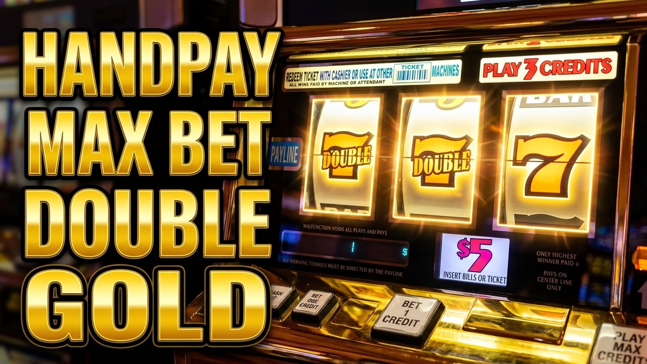 MAX BET HANDPAY JACKPOT on Double Gold 3 Reel Slot!
