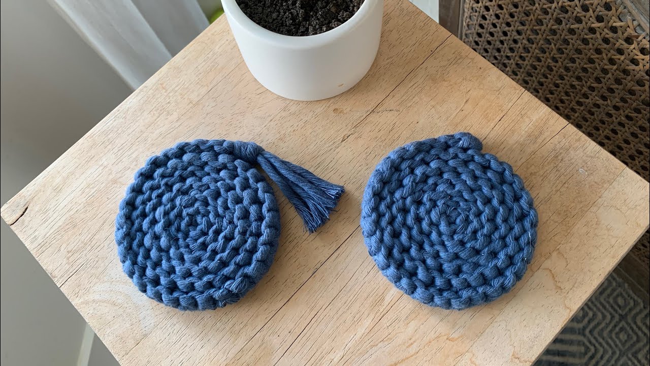 Macrame Coiled Coasters | Square Knot | Gathering Knot | Beginner Tutorial