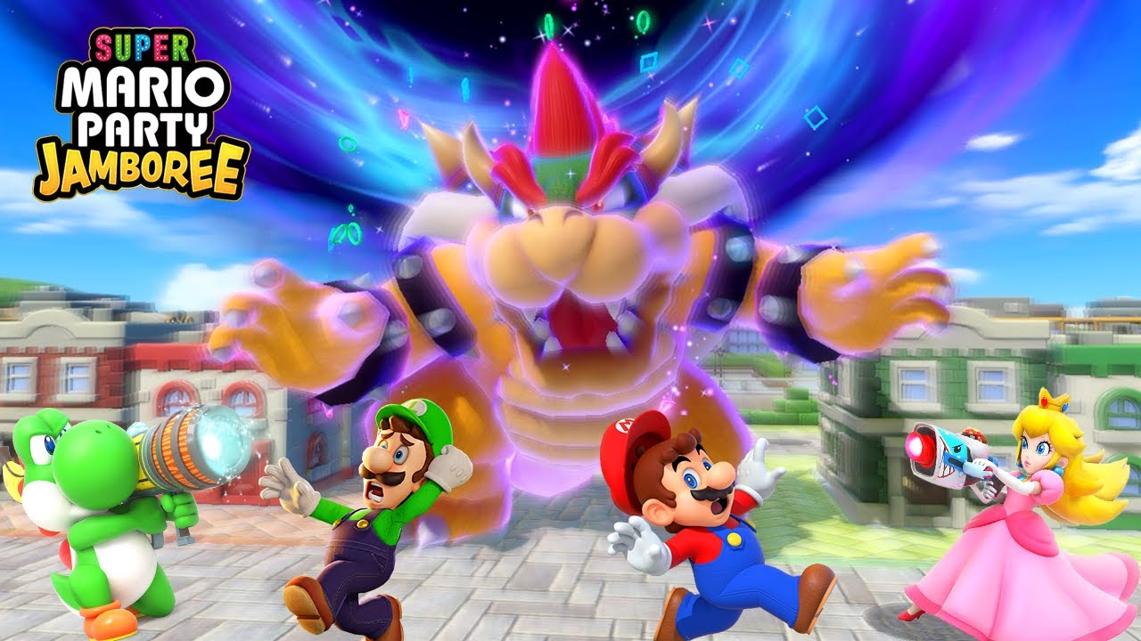 Super Mario Party Jamboree - Bowser Kaboom Squad - Mario, Luigi, Peach, Toadette, Yoshi (Hard Level)