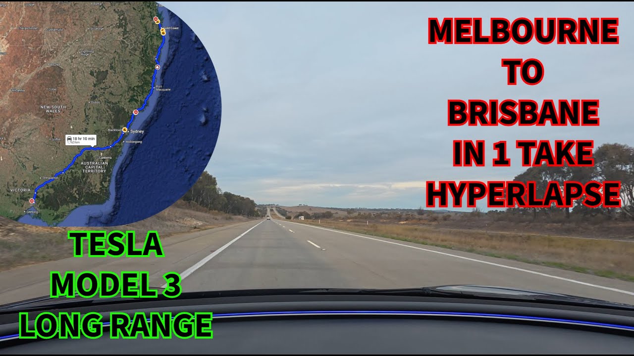 Driving Melbourne to Brisbane Australia Hyperlapse 1 take