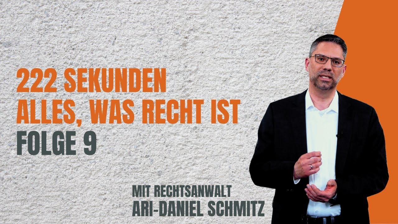 222 Sekunden &ndash; Alles, was Recht ist | Verweigerung der Abnahme