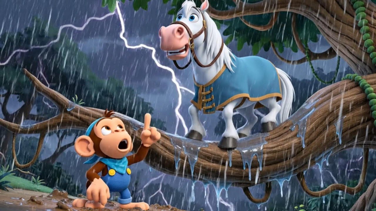 Baby Monkey Climbed Into A Storm To Save A Horse And It Changed Everything