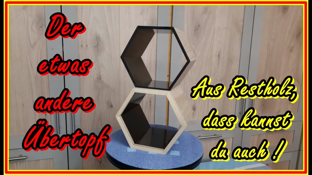 Verkleidung für Blumentöpfe oder Übertöpfe aus Restholz