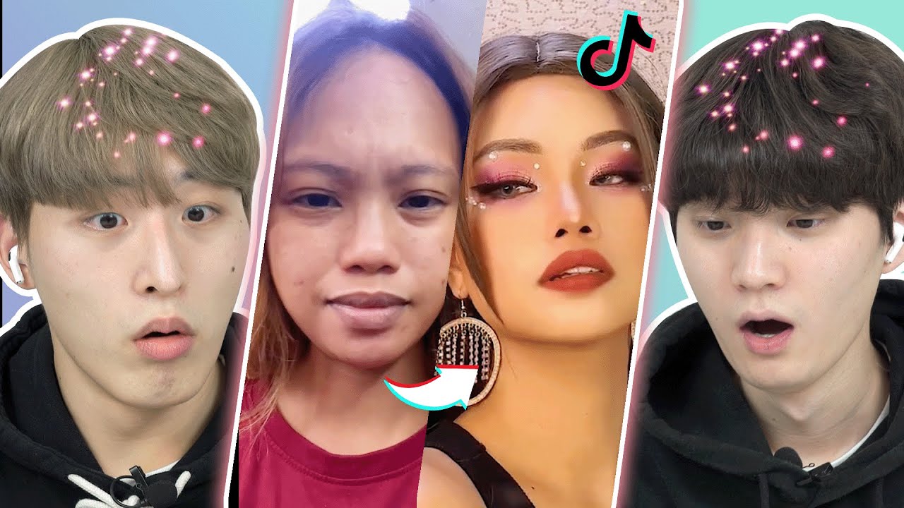 Reaksi orang Korea yang kaget setelah melihat makeover luar biasa TikTokers Indonesia..