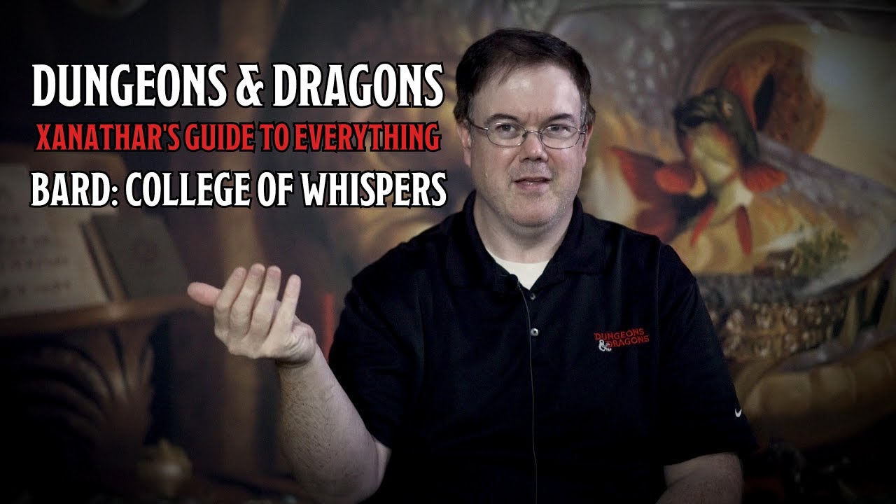 D&D's Xanathar's Guide To Everything Bard College of Whispers