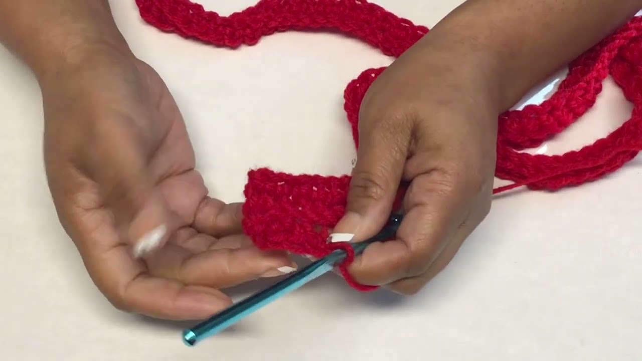 How to Crochet A Quick and Easy Red Scarf for Men and Women/ Begginers