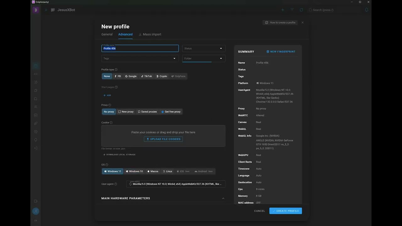 Setup Dolphin Profile And Collect ID Number