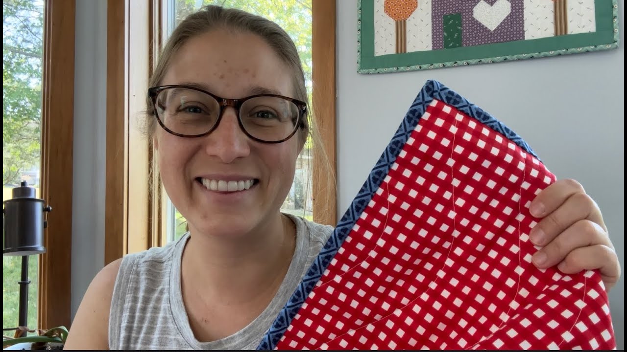 How to hand bind a quilt, hand binding a quilt- Nona Quilt Along Week 9