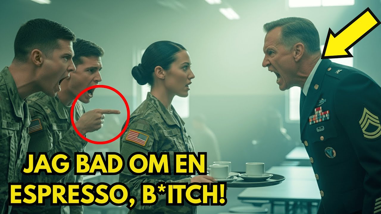Hon beordrades servera kaffe tills generalen såg henne och frös av rädsla