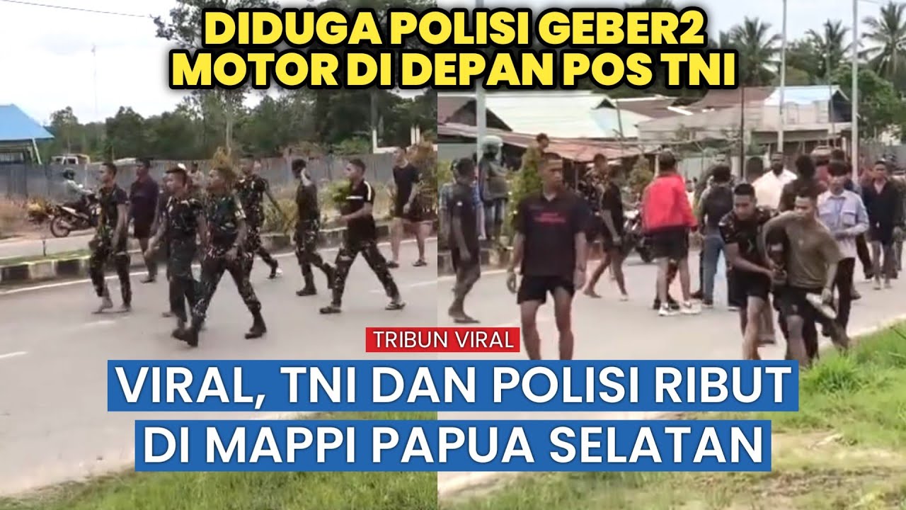 Viral, Oknum TNI dan Polisi Diduga Bentrok di Papua Selatan