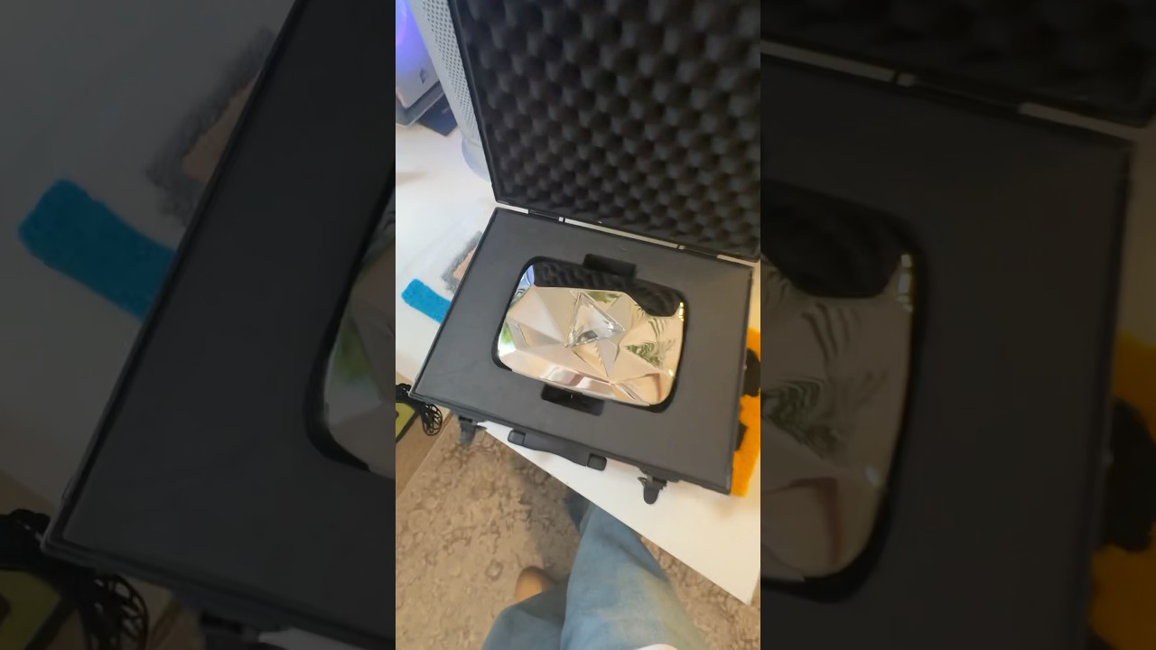 Secret Diamond inside Play Button 😱 #shorts