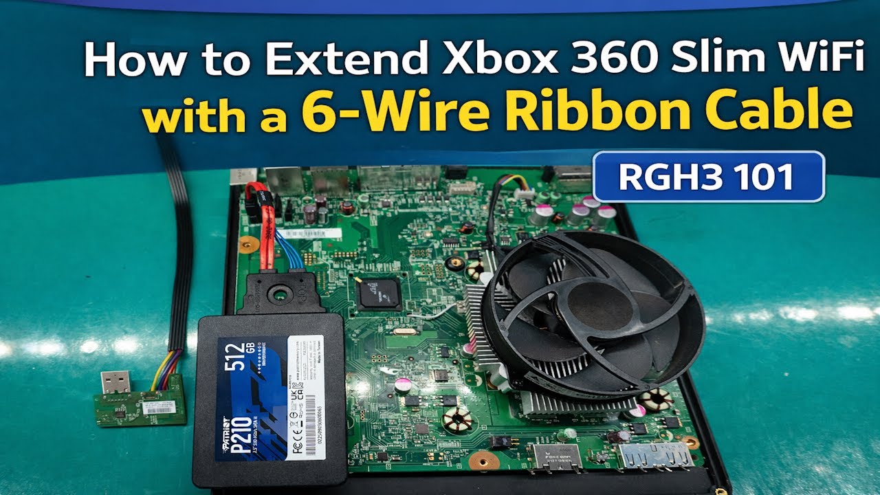 How to Extend Xbox 360 Slim WiFi with a 6-Wire Ribbon Cable | RGH3 101