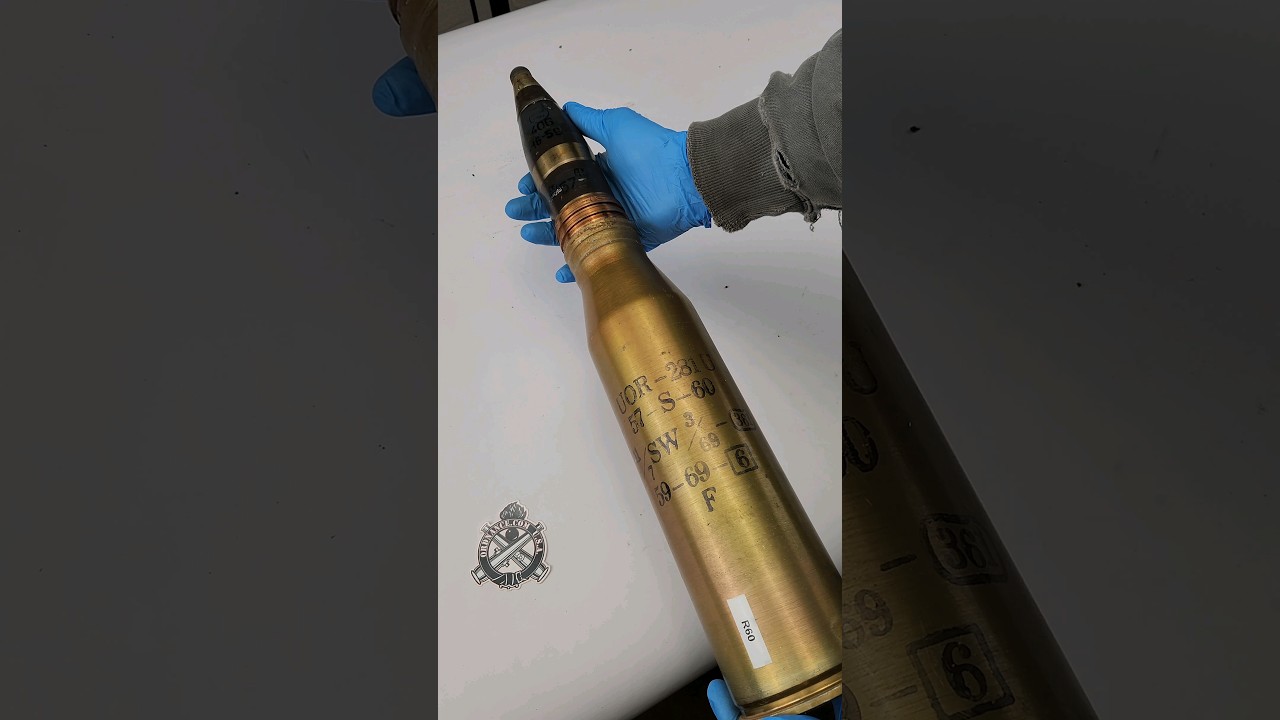 57mm Soviet High-Explosive Round Used in the AZP S-60 Anti-Aircraft Gun #soviet #military #ordnance