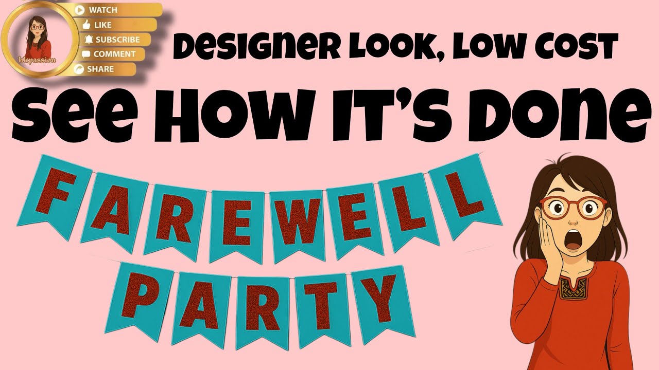 How To Make Party Banner | DIY easy | DIY Farewell party Banner | Party Decoration Ideas | hkpassion