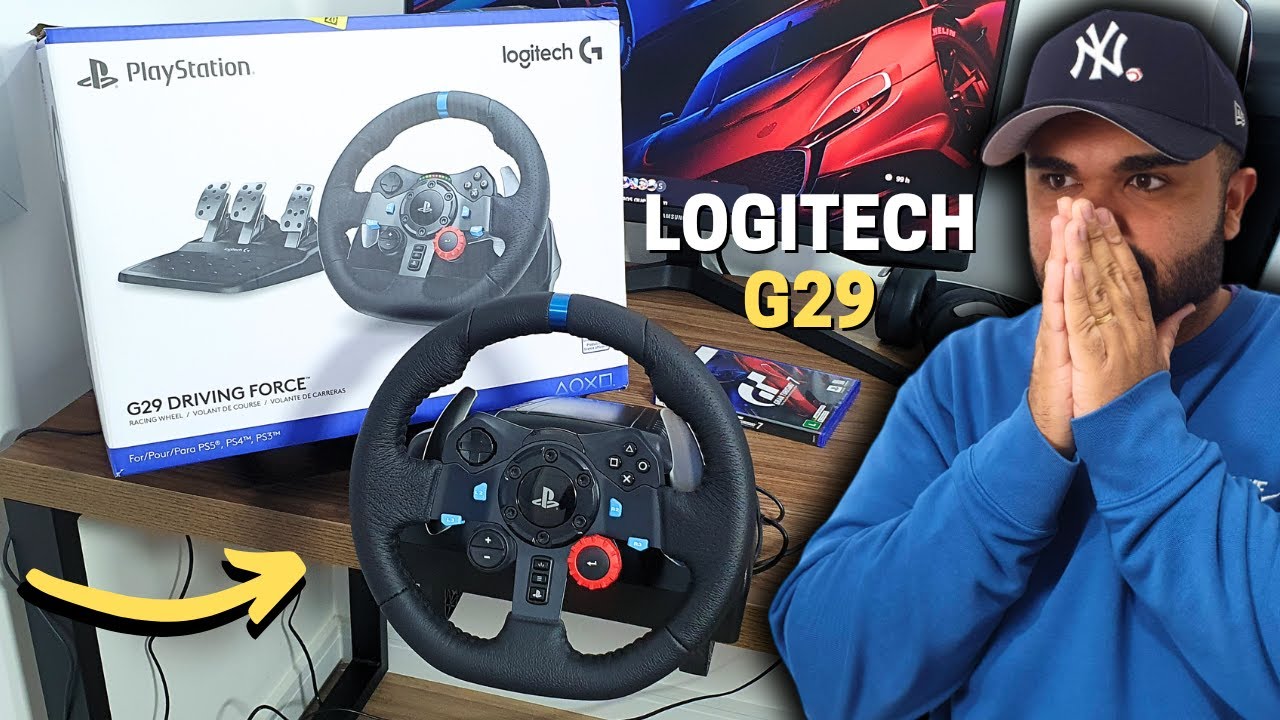Comprei o VOLANTE LOGITECH G29 para PS5/PS4/PS3 E PC (Unboxing e Primeiras Impressões)