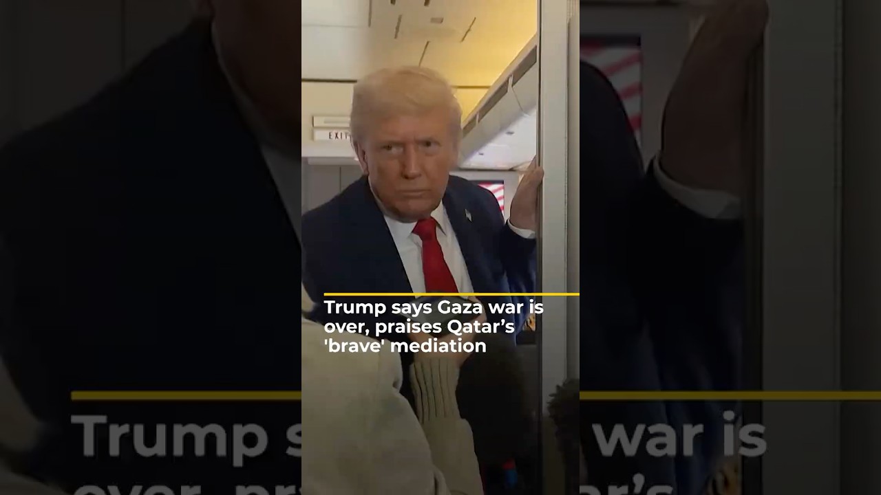 Trump says Gaza war is over, praises Qatar&rsquo;s role in peace deal