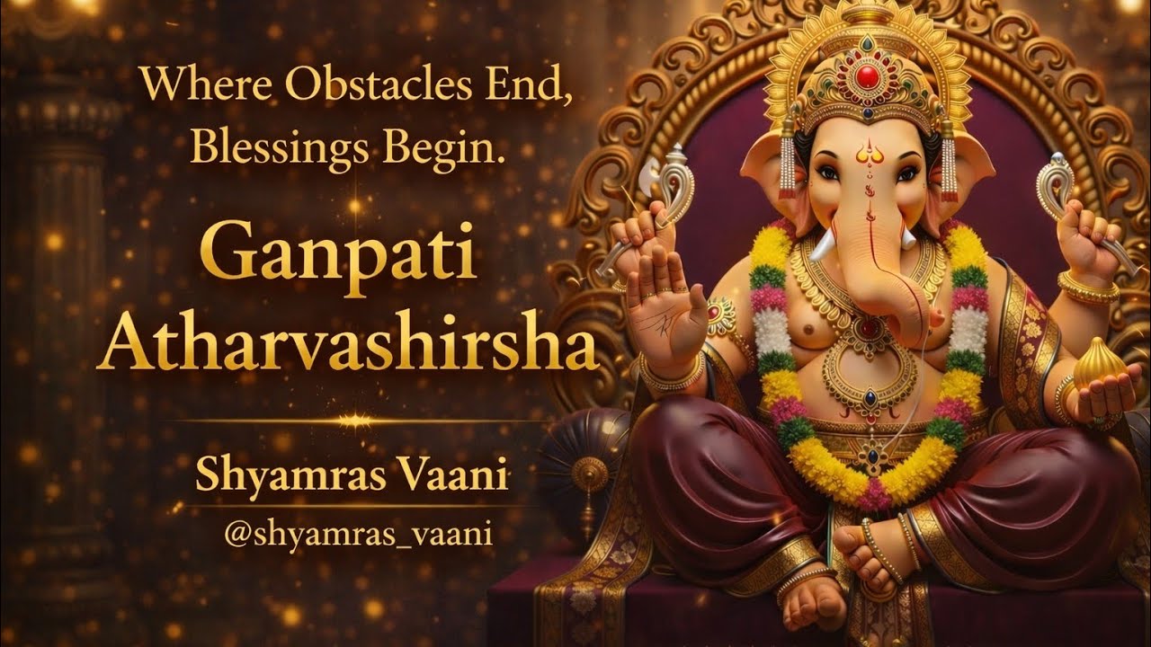 Ganpati Atharvashirsha Full Chant | Powerful Ganesh Mantra for Removing Obstacles | Shyamras Vaani