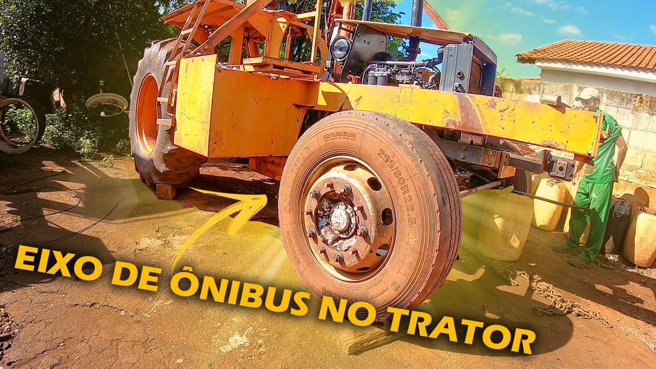 ADAPTAMOS EIXO DE ÔNIBUS NA CARREGADEIRA - MONTANDO CARREGADEIRA DE CANA