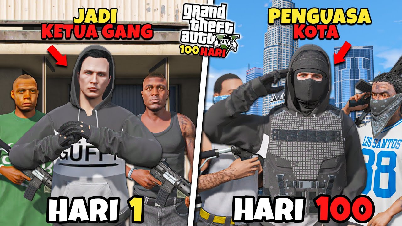 100 Hari di GTA 5 Dari Ketua Gang Sampai Jadi Penguasa Kota - GTA 5 MOD