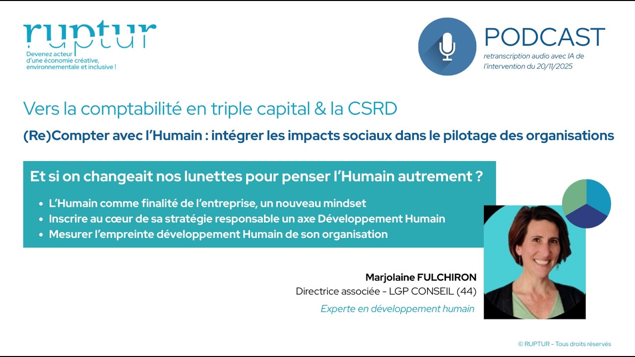 (Re)Compter avec l’Humain : Intervention de Marjolaine Fulchiron - LGP Conseil (44)