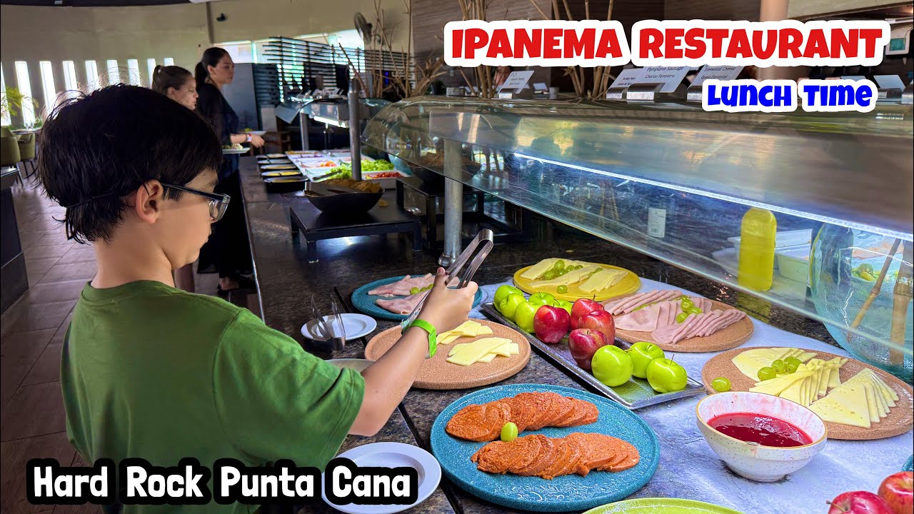 Lunch Buffet in front of the pools | Hard Rock Punta Cana 