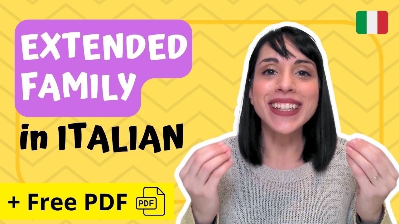Italian FAMILY TREE Vocabulary PART 1 - EXTENDED FAMILY