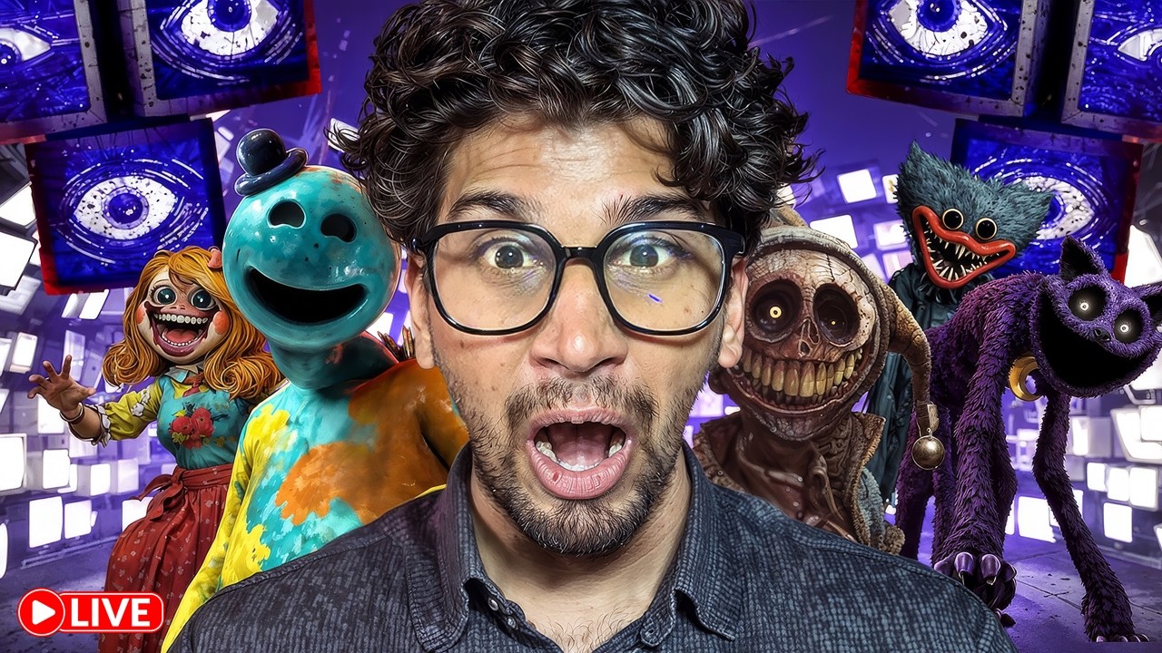 LIVE 🔴 Huggy, Kissy Missy, CatNap & PROTOTYPE – Poppy Playtime All Chapters Marathon! 😱 PART 2